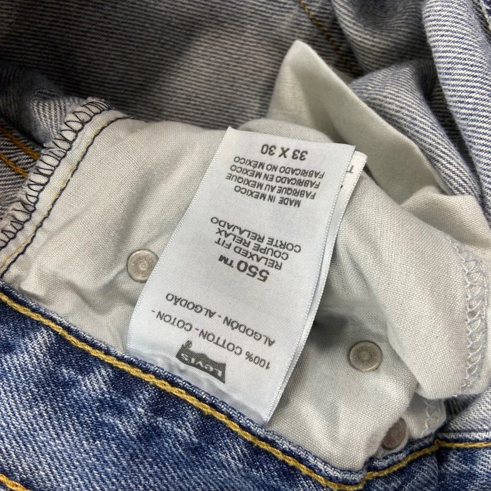 Vtg Y2K Levi's 550 Relaxed Fit Tapered Leg Jeans Mens 33x30 Blue Denim